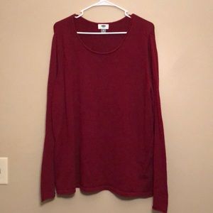 NWOT DEEP RED SWEATER XL